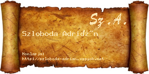 Szloboda Adrián névjegykártya